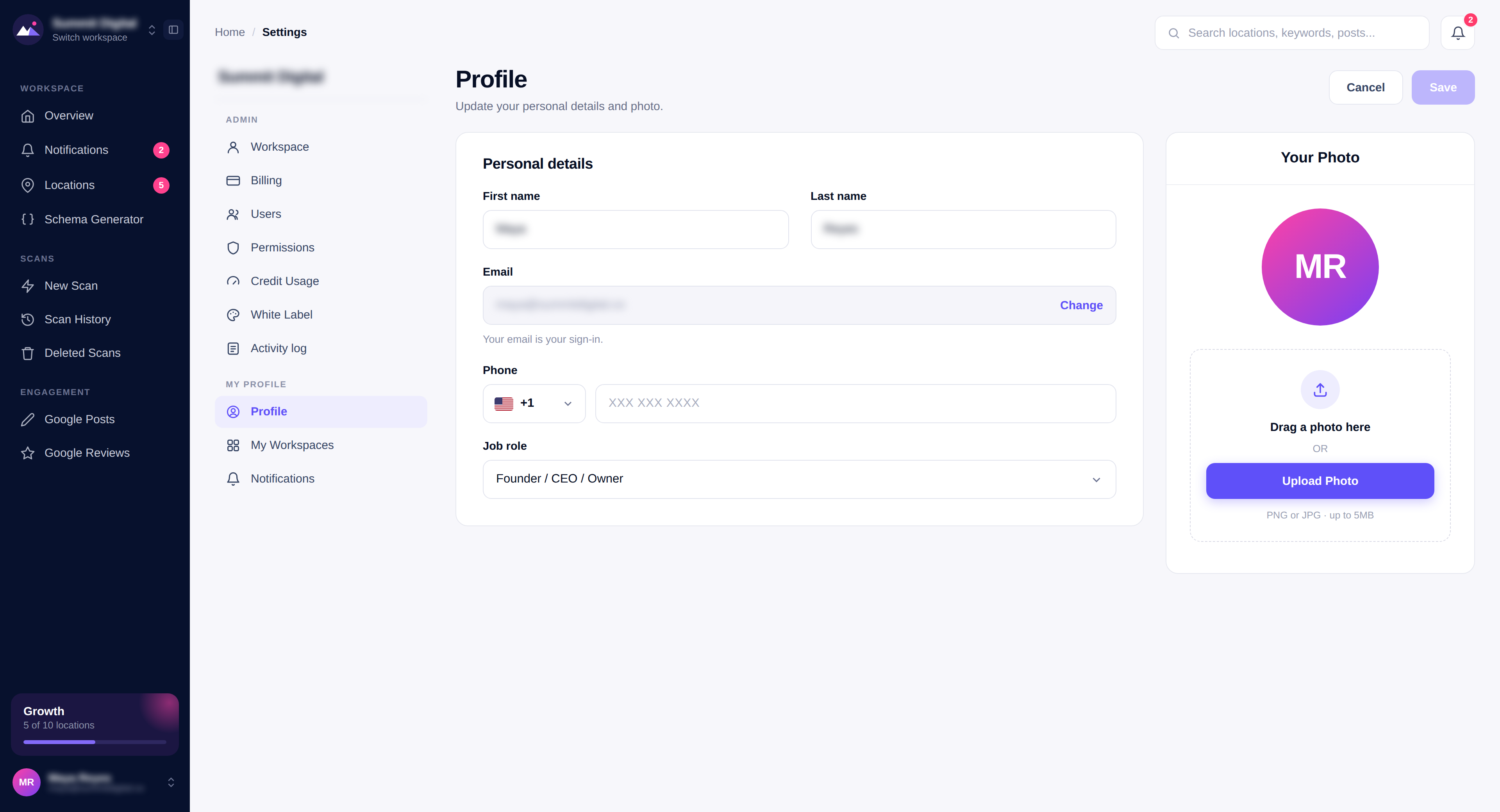 Ranksphere Settings Profile