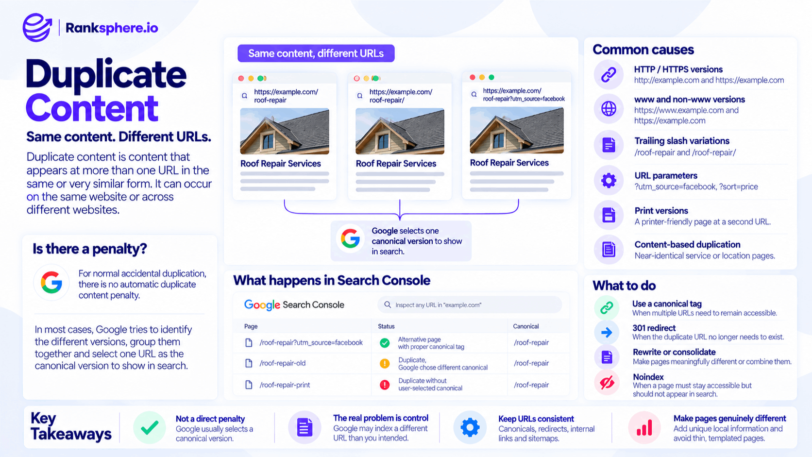 Duplicate Content Causes, Canonicals and SEO Fixes