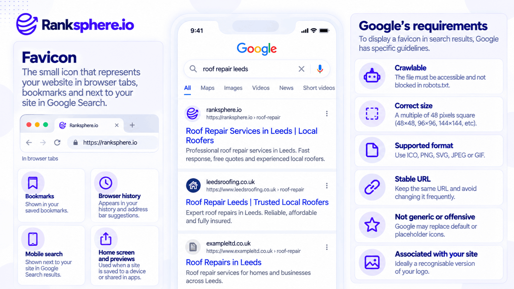 Favicon SEO Guidelines and Google Search Requirements