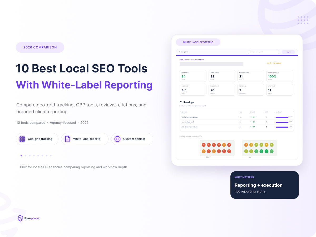 10 best local SEO tools with white-label reporting