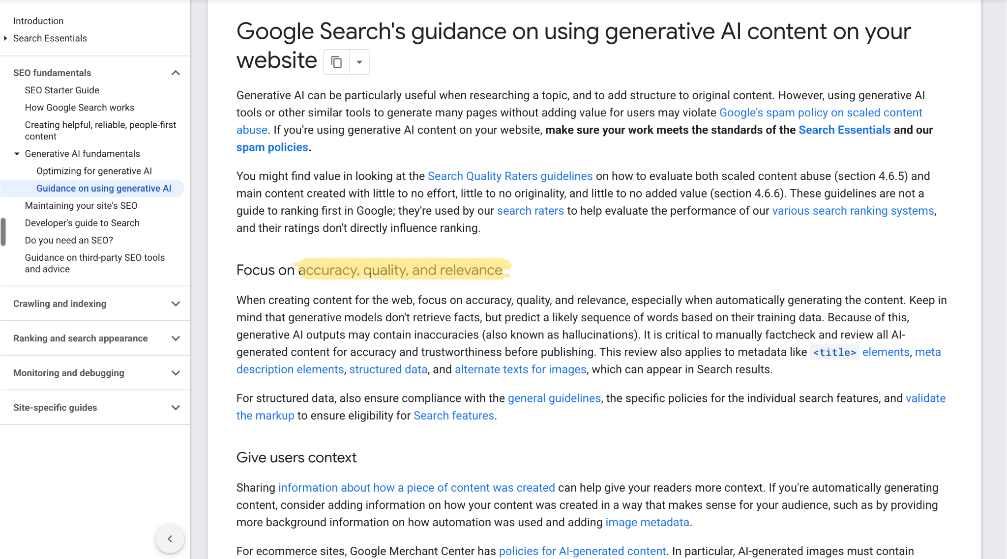 2026 Google Update on using generative AI