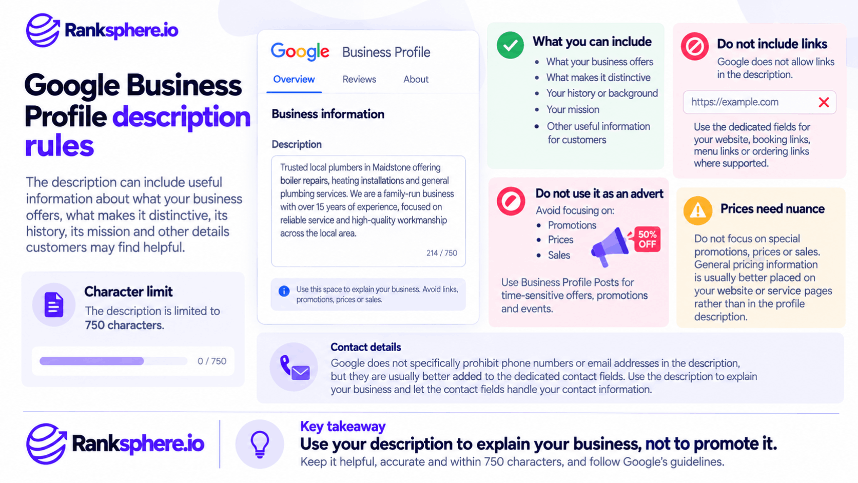 Google Business Profile Description Rules and Guidelines