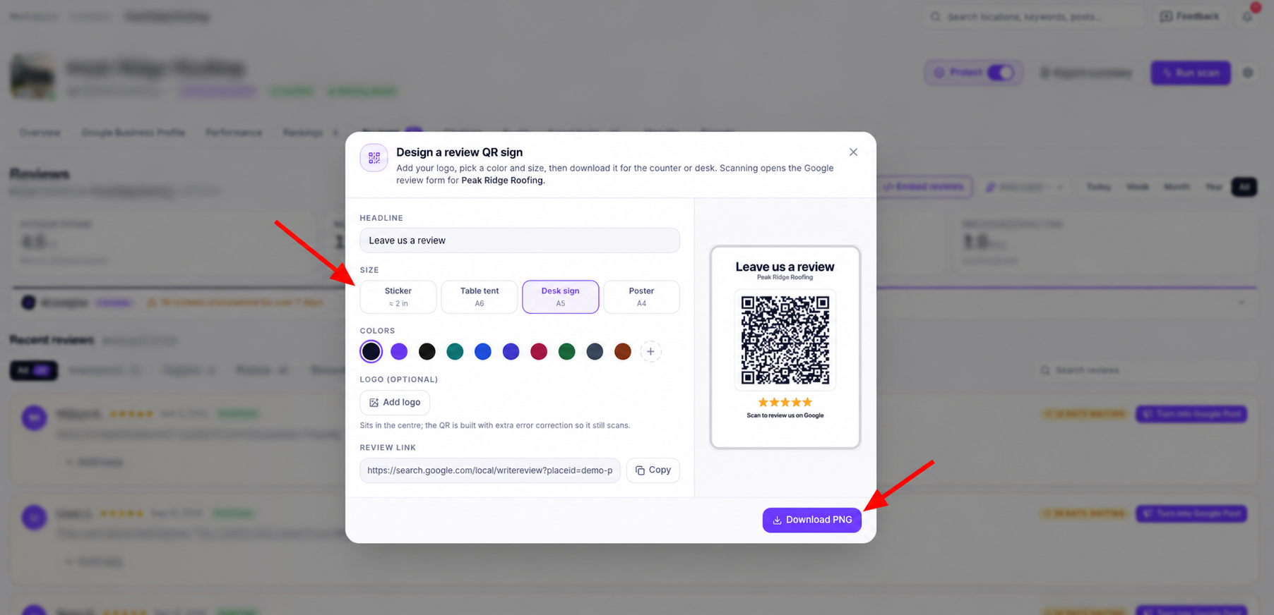 How to designer and download google review qr code