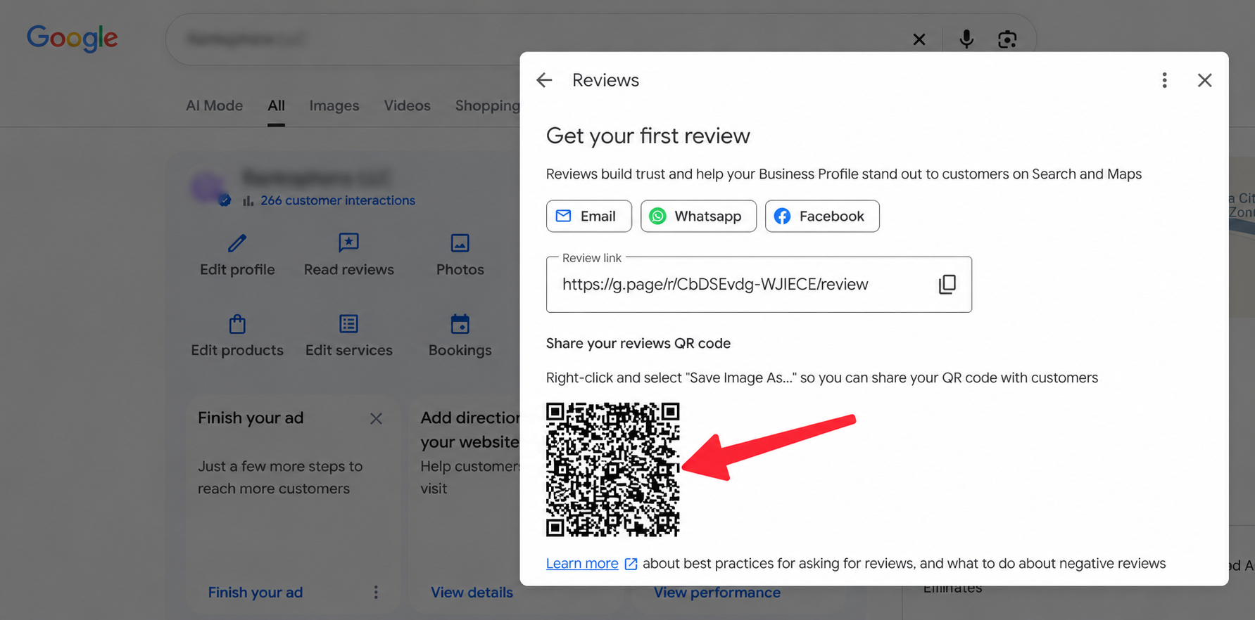 How to download google review qr code
