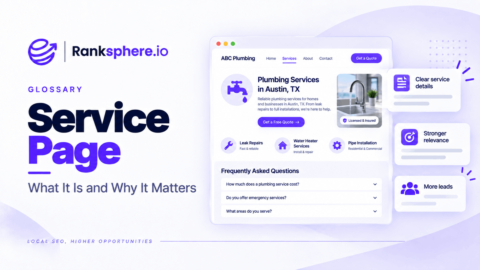 Service Page for Local SEO and Lead Generation