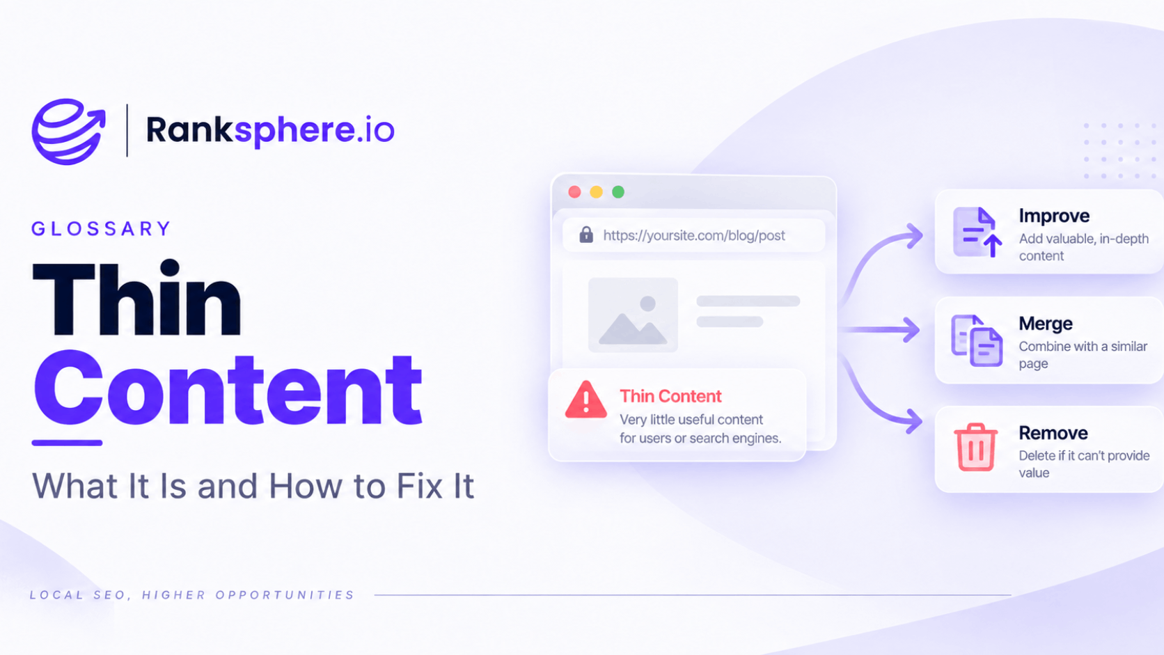 Thin Content and How to Improve, Merge or Remove It